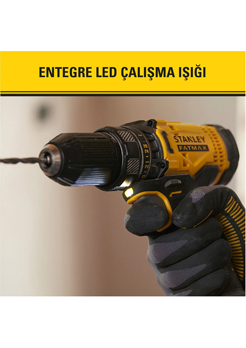 Stanley SCD700D2KA 18V 2AH V20 Çift Akü Darbesiz MATKAP+100 Aksesuar 
