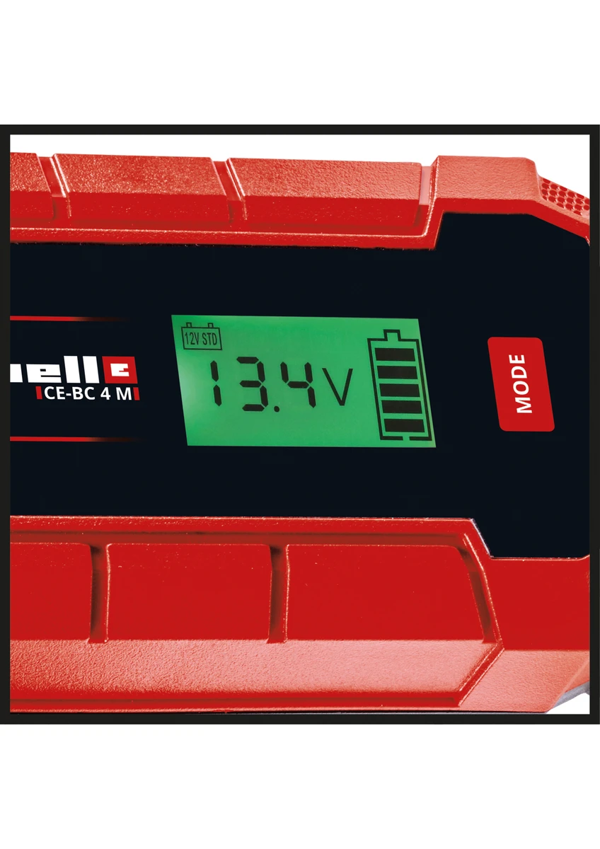 Einhell Akü Şarj Cihazı CE-BC 4 M (Mikro işlemci kontrollü akıllı şarj cihazı, çeşitli akü tipleri için, otomobil/motosiklet dahil)