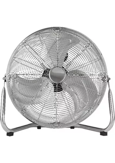 Blyss Metal Yer Tipi Vantilatör 110W 3 Kademeli Güçlü Hava Akışı ile Gümüş Renk