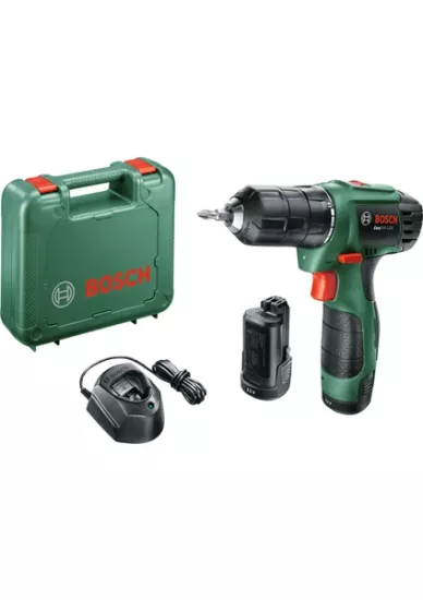 Bosch EasyDrill 1200 Akülü Vidalama 1,5 Ah Çift Akü ile Darbesiz Kullanım ve Yüksek Performans